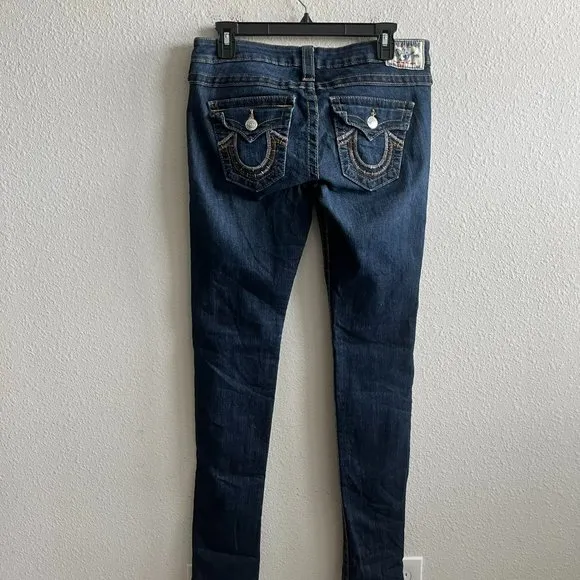 True Religion Women's Dark Wash Skinny Jeans Size 28 Style WLH599X96
