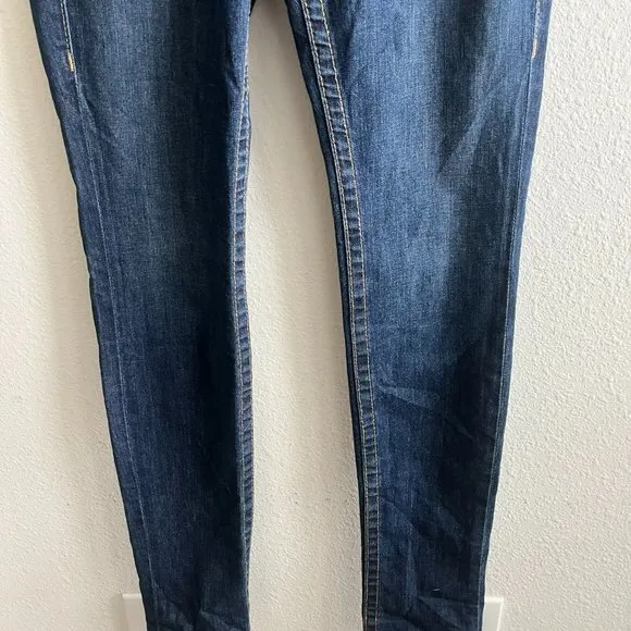 True Religion Women's Dark Wash Skinny Jeans Size 28 Style WLH599X96