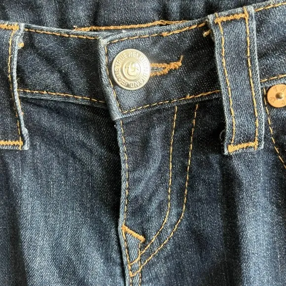 True Religion Women's Dark Wash Skinny Jeans Size 28 Style WLH599X96