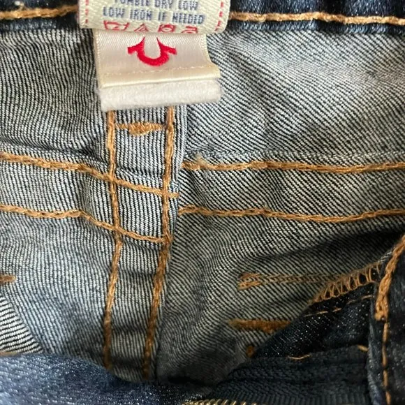 True Religion Women's Dark Wash Skinny Jeans Size 28 Style WLH599X96