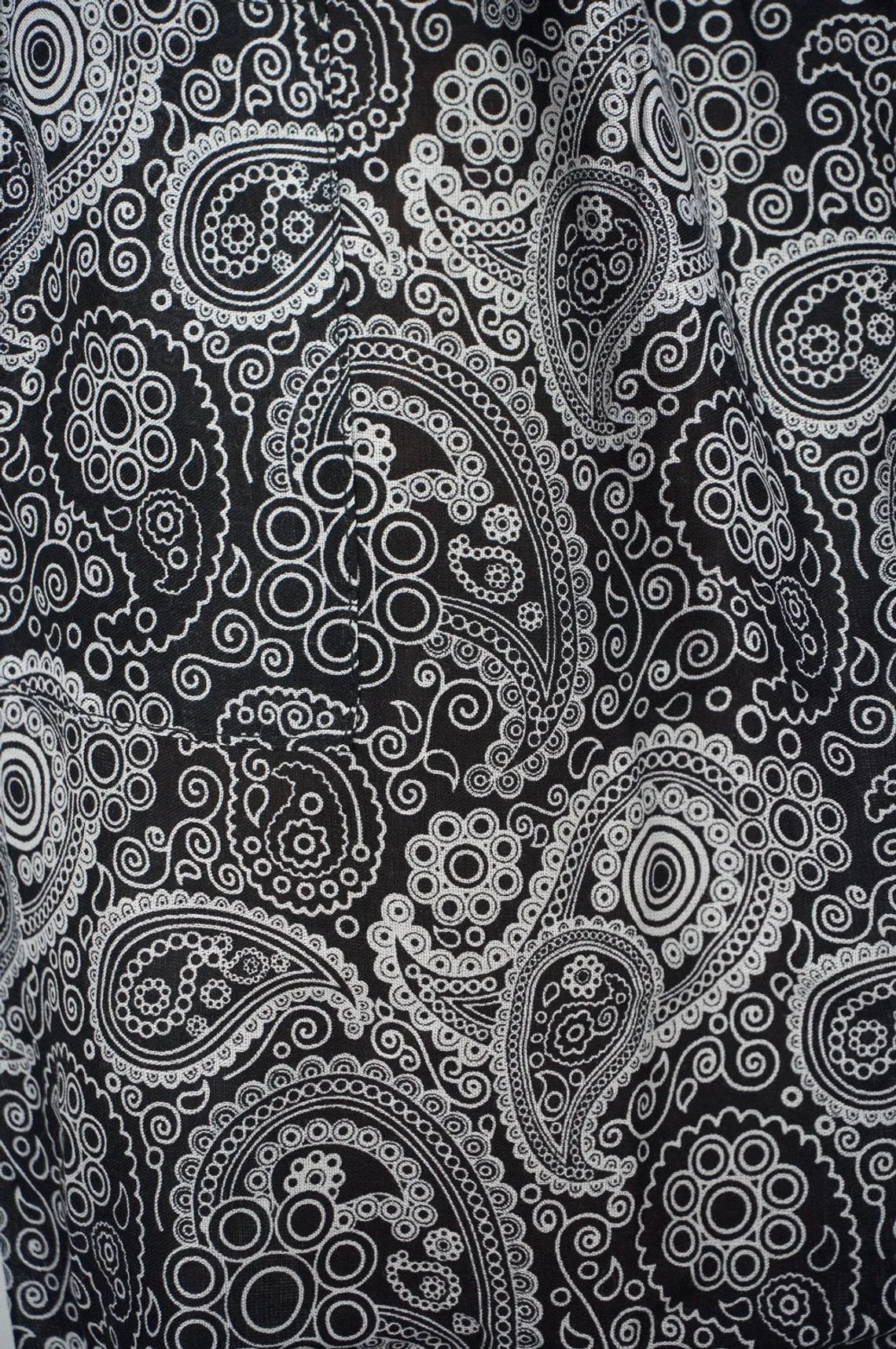 Unisex Bohemian Paisley Print Harem Pants- Black