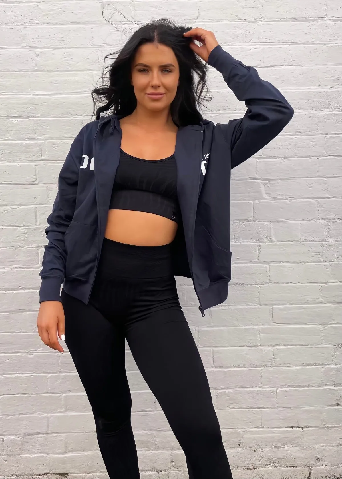 UNISEX LIGHT WEIGHT COTTON HOODIE in NAVY