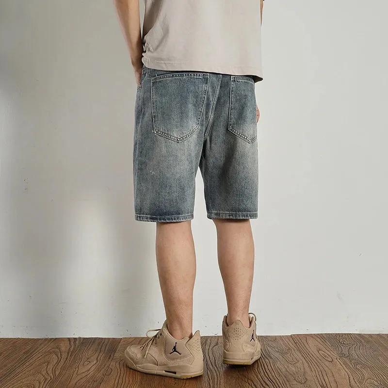 UrbanFlex Spray Painted Denim Shorts