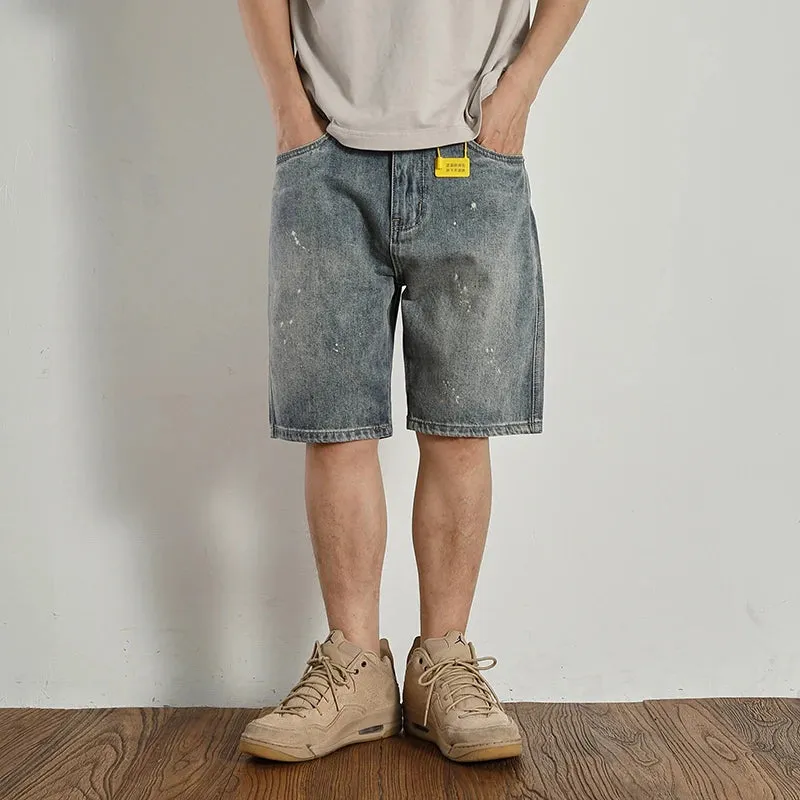 UrbanFlex Spray Painted Denim Shorts