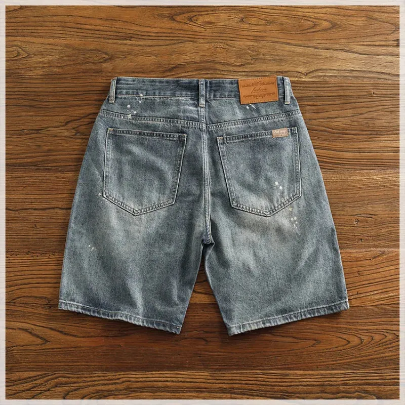 UrbanFlex Spray Painted Denim Shorts