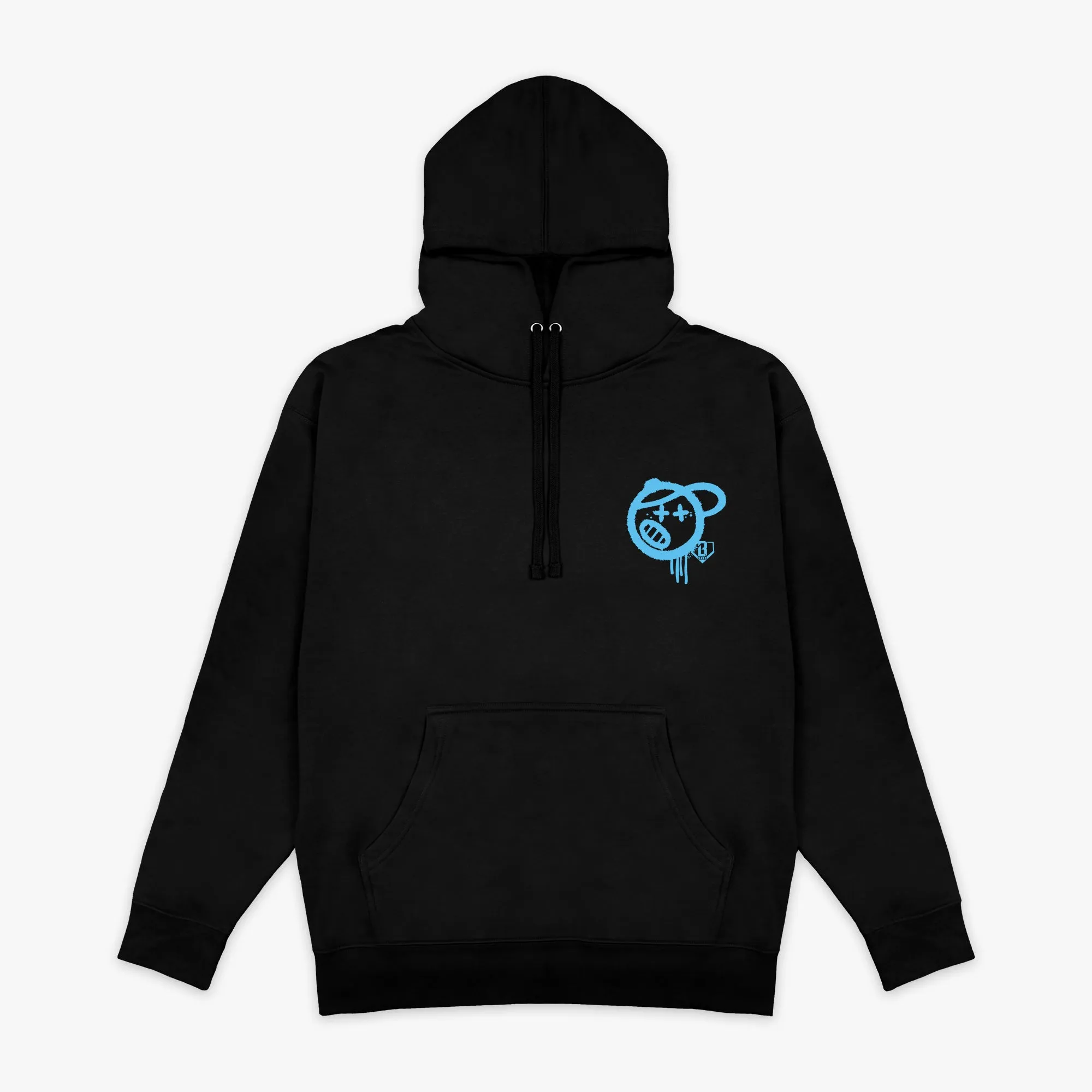 Vandal Hoodie - Black/Light Blue