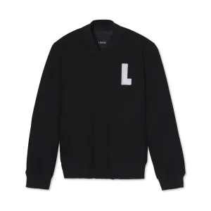 Varsity Bomber Jacket - Black