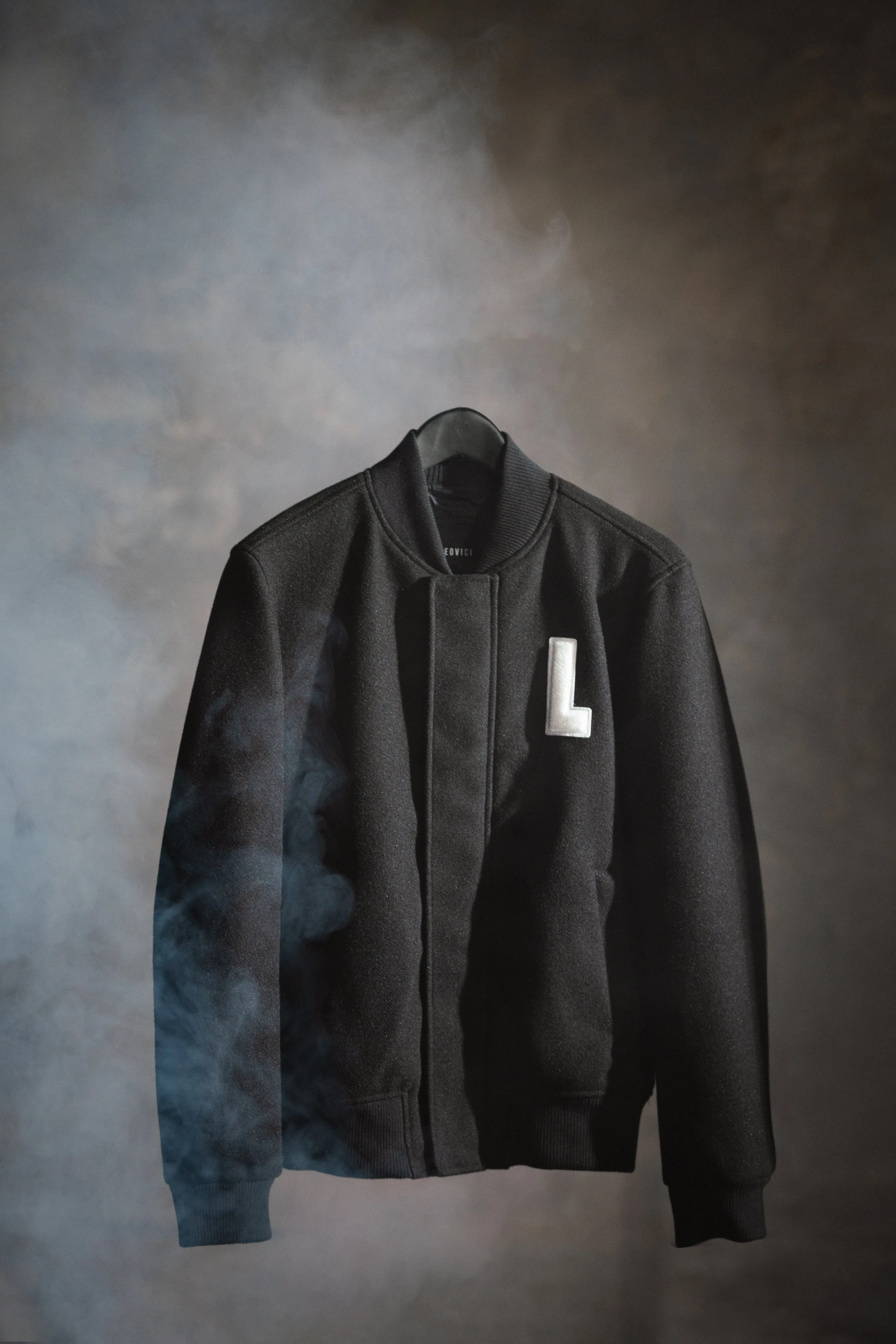 Varsity Bomber Jacket - Black