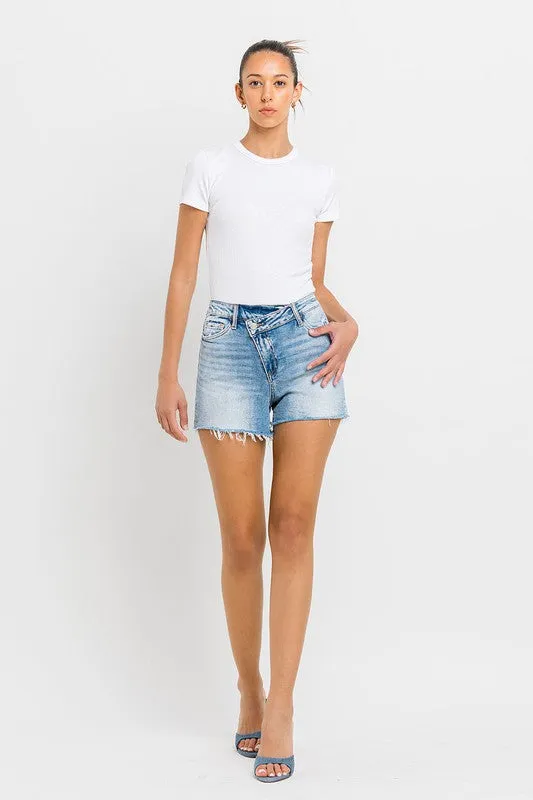 VERVET by Flying Monkey High Rise Criss Cross Shorts