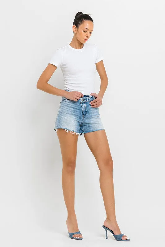 VERVET by Flying Monkey High Rise Criss Cross Shorts