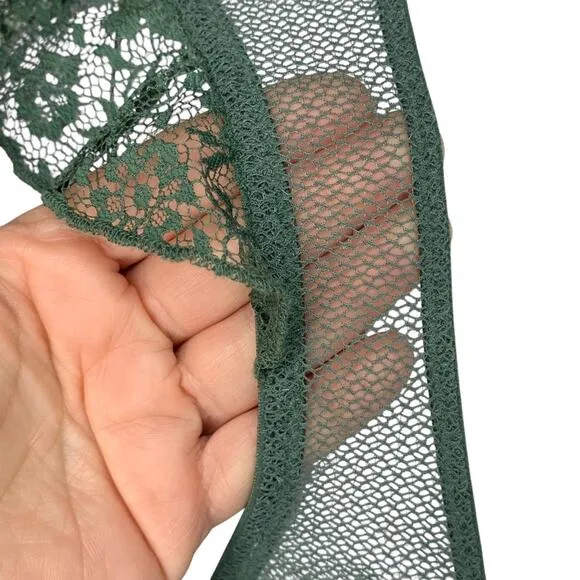 Victoria's Secret NWT Dream Angels Floral Lace High-Neck Satin Lace Bra 34DD
