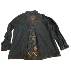 Vintage Bedford Fair embroidered denim jacket womens Petite size MP