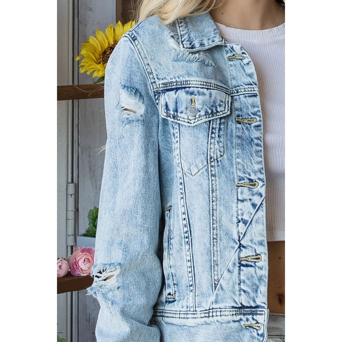 Vintage Washed Denim Jacket *