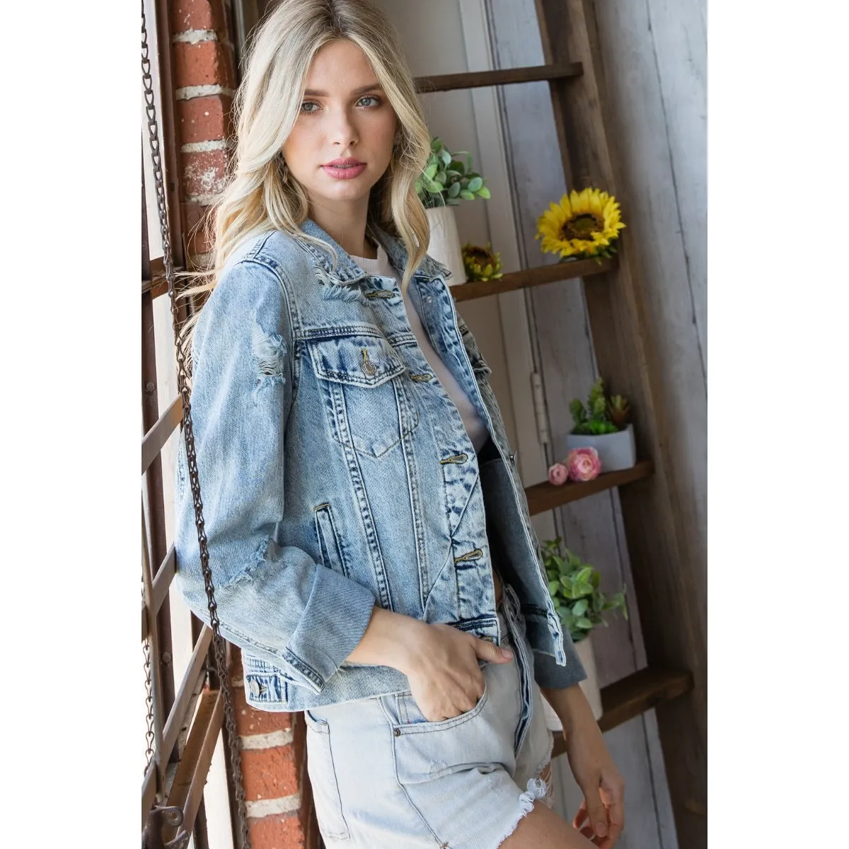 Vintage Washed Denim Jacket *