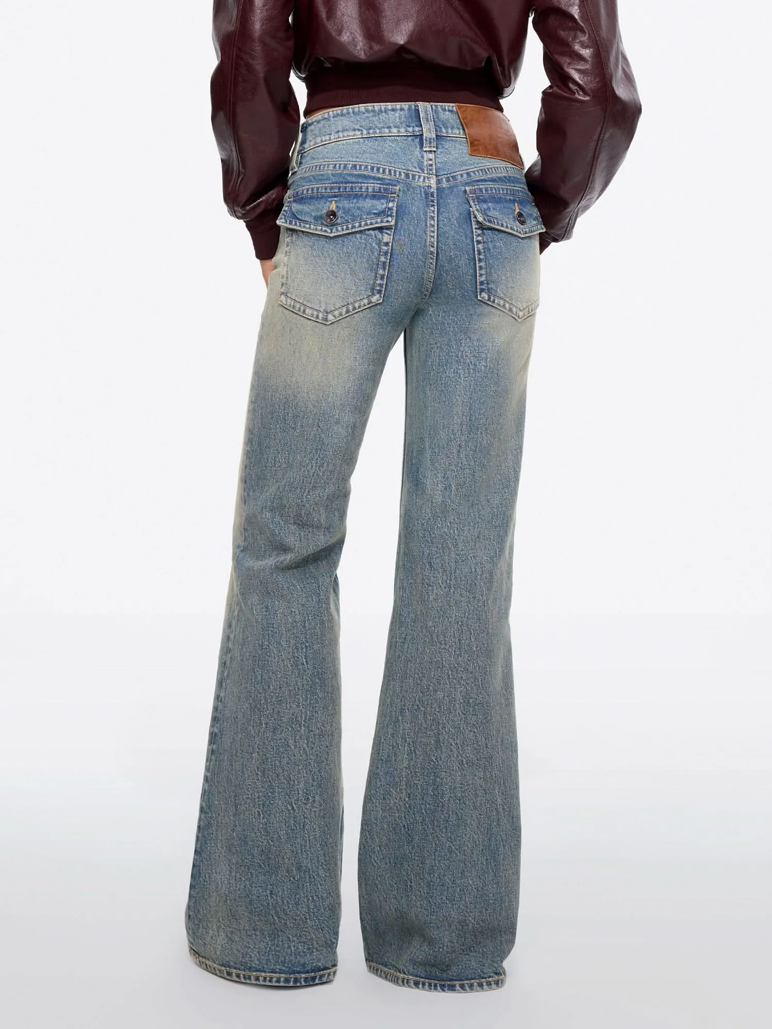Washed Flared Jeans