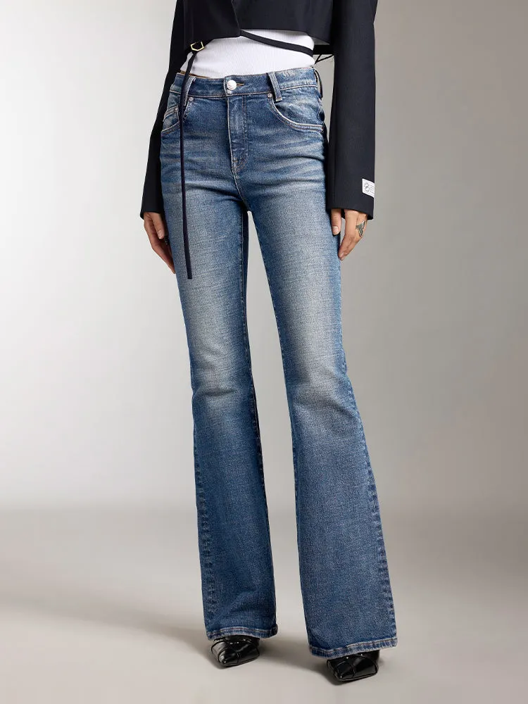 Washed Flared Jeans