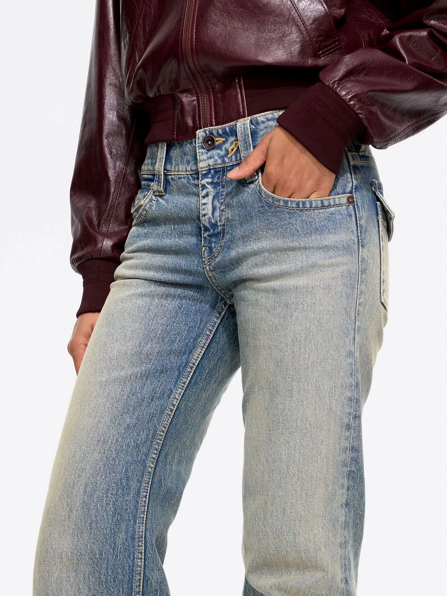 Washed Flared Jeans
