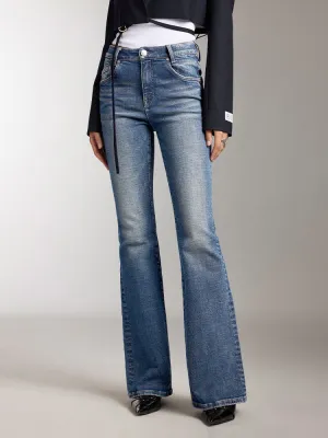 Washed Flared Jeans