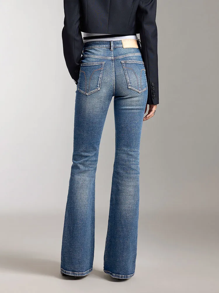 Washed Flared Jeans