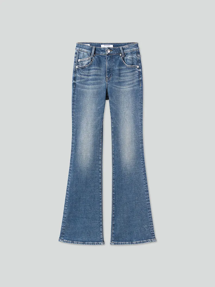 Washed Flared Jeans