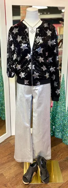 Way Sequin Star Bomber Jacket