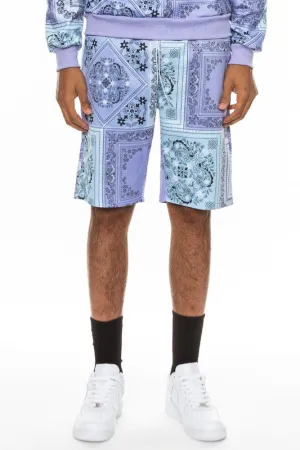 Weiv Mens Paisley Bandana Print Shorts