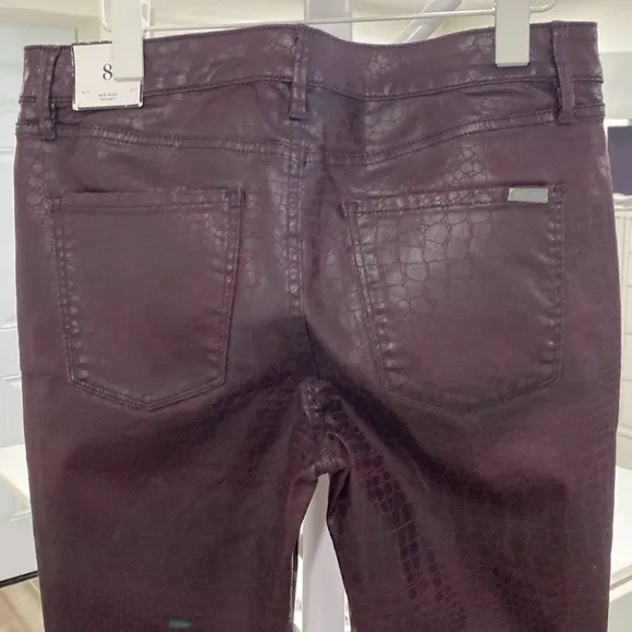 WHBM nwt skinny jean snakeskin  print size 8 high waisted