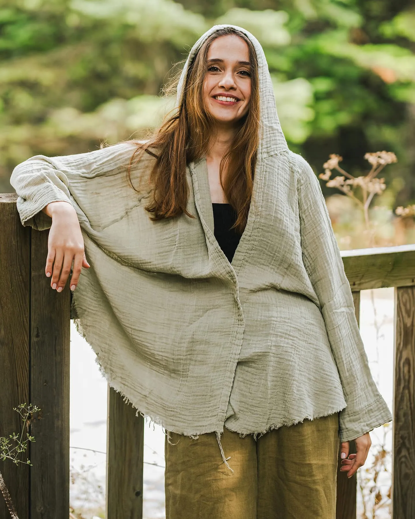 White Poncho Hoodie