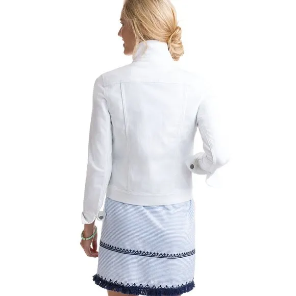 Women White Solid Jacket