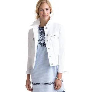 Women White Solid Jacket