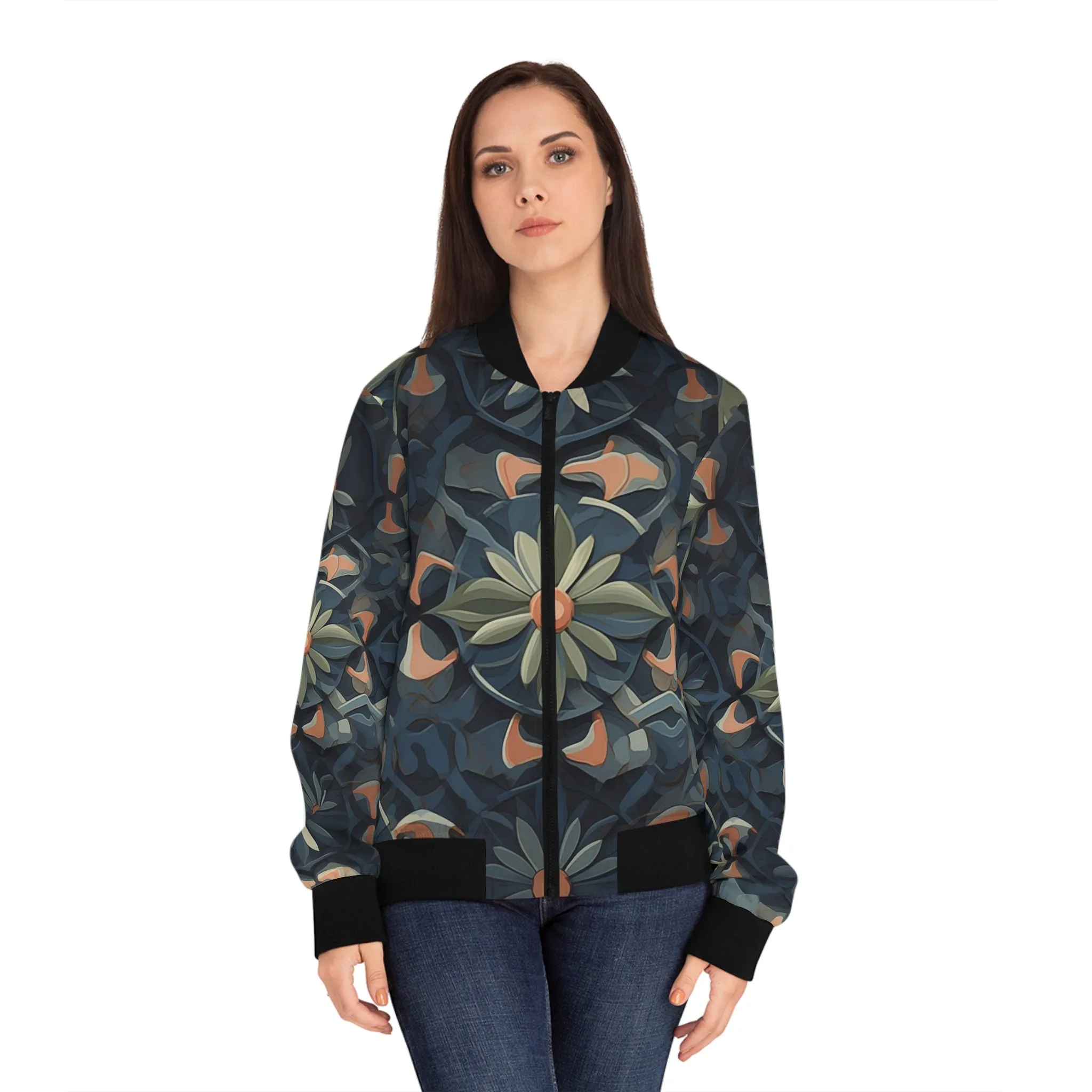 Women's Bomber Jacket - Baby Yoda Grogu Renaissance Painting