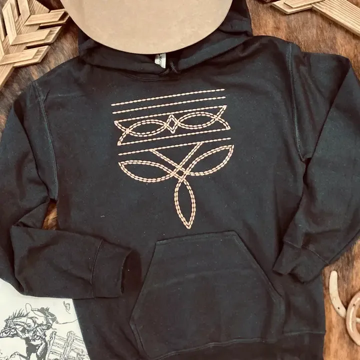 Women's Double Bootstitch Hooded Sweatshirt