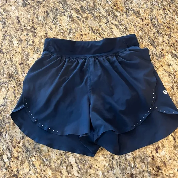 Women's Navy Blue Athletic Shorts