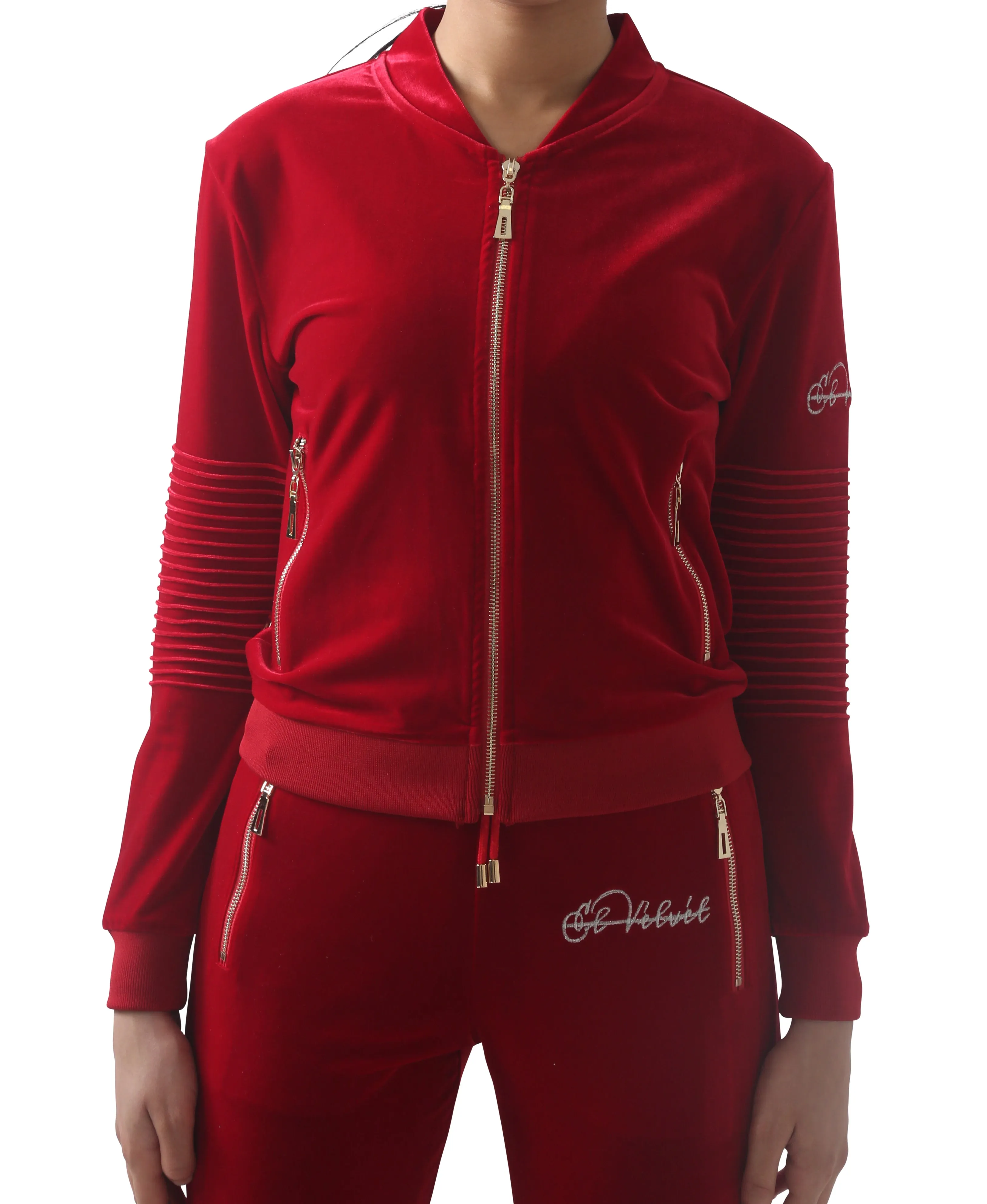 Women's Red Vélvét Women Full Tracksuit