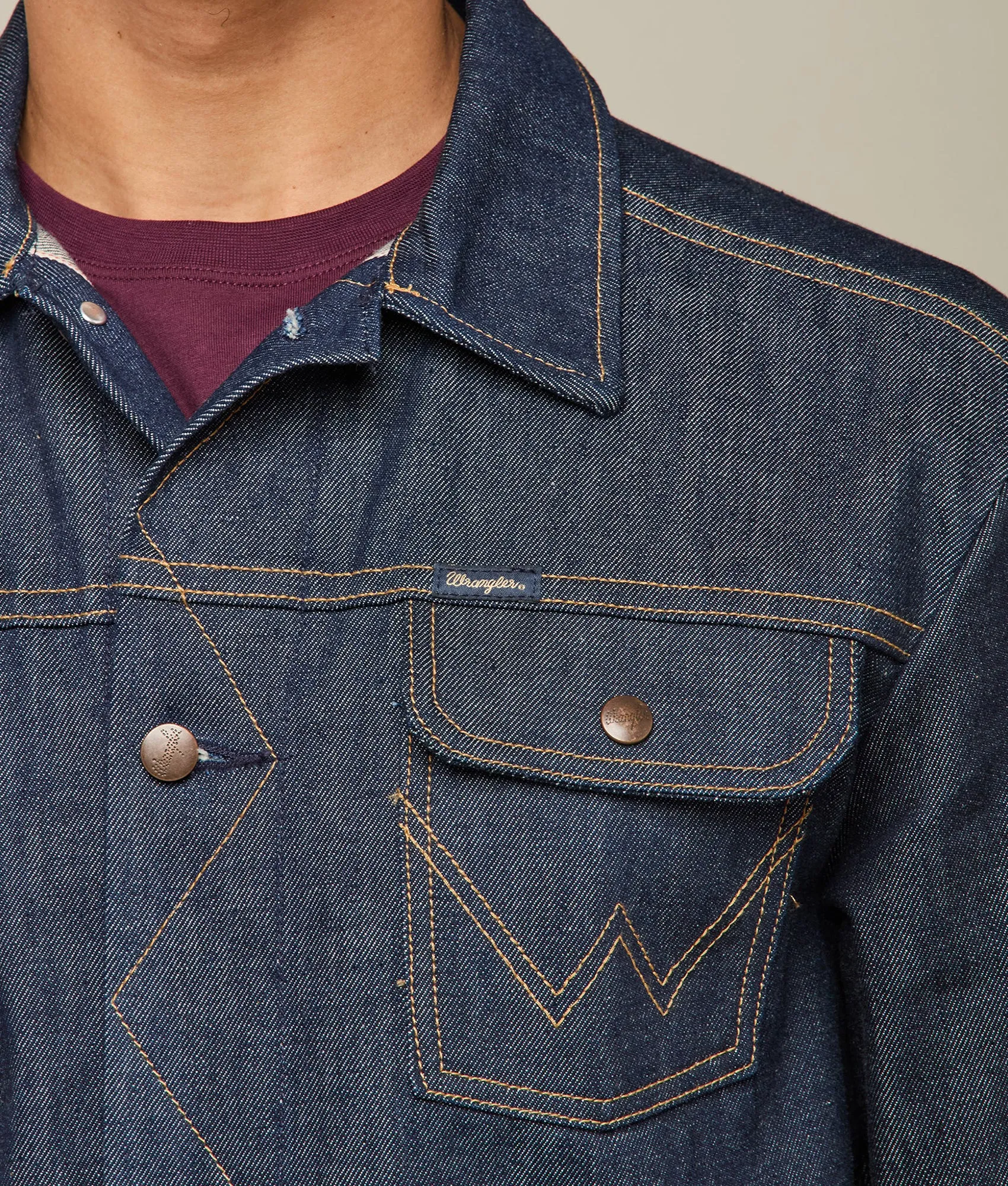 Wrangler x Lucchese Men's Denim Jacket :: Dark Wash Denim