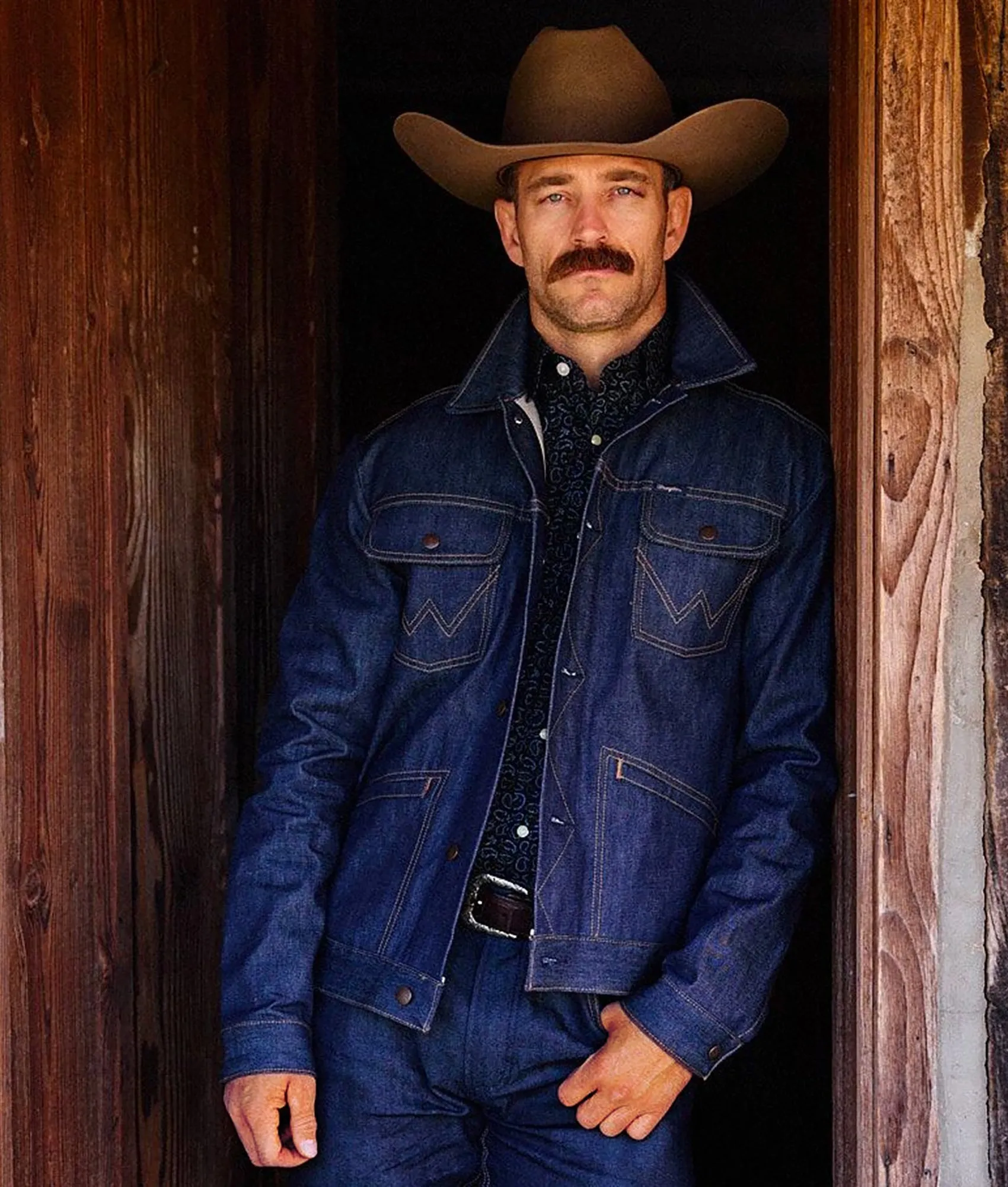 Wrangler x Lucchese Men's Denim Jacket :: Dark Wash Denim