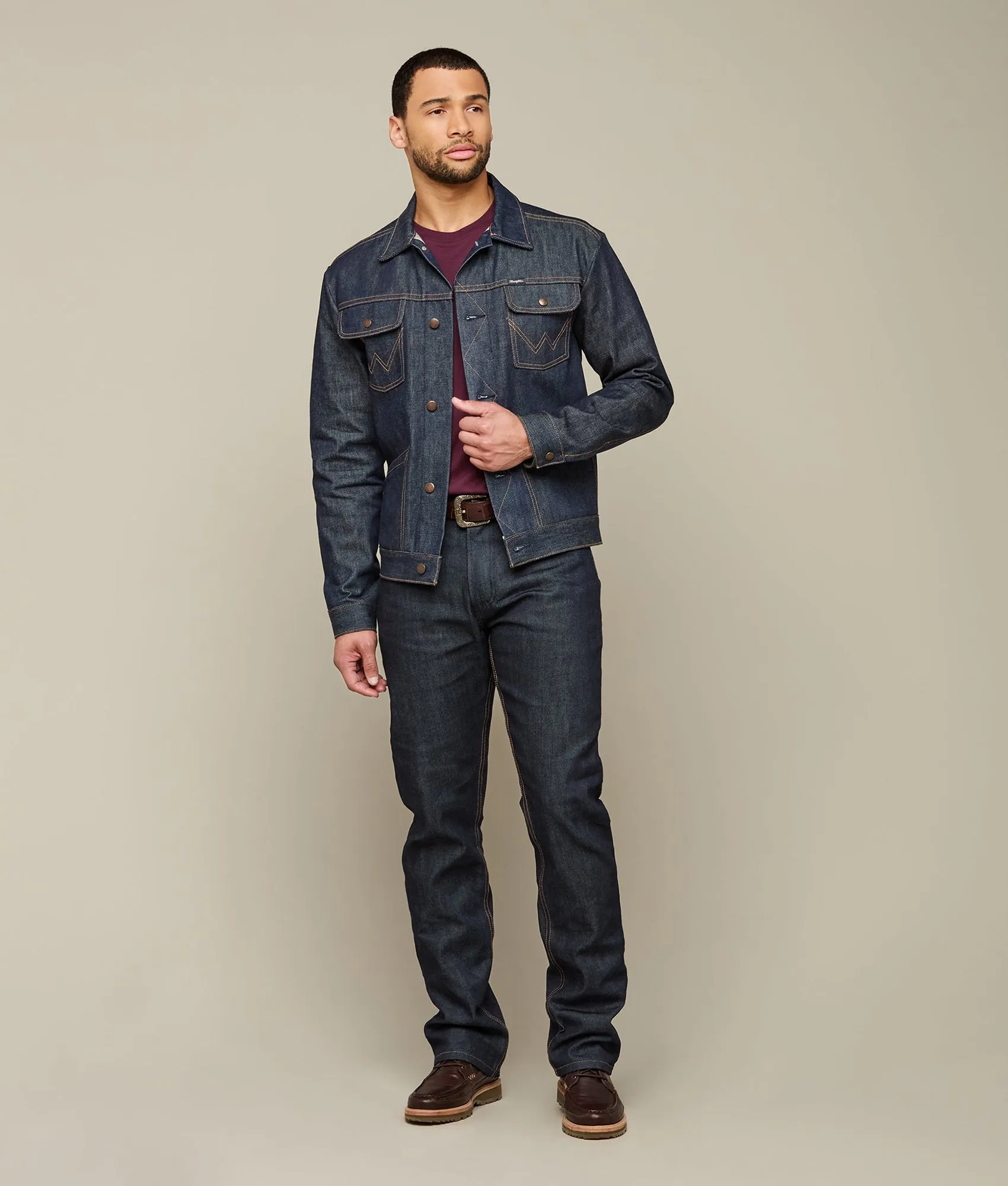 Wrangler x Lucchese Men's Denim Jacket :: Dark Wash Denim