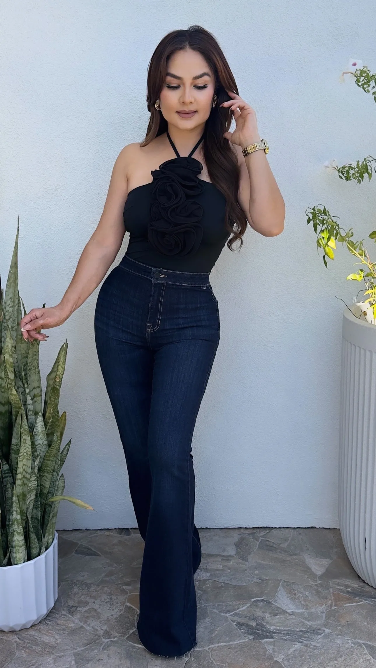 WV36808DK HIGH RISE FLARE JEANS