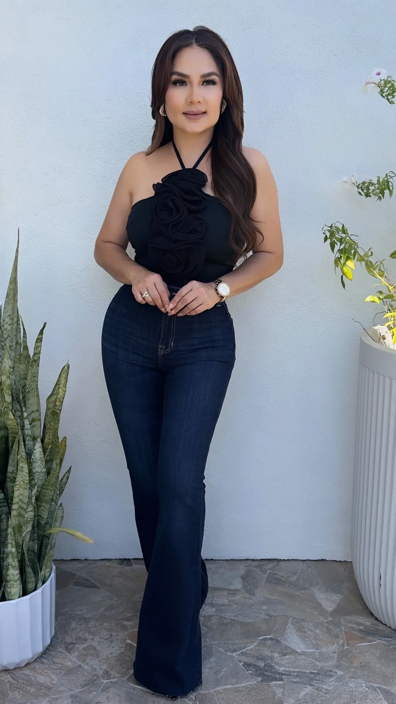 WV36808DK HIGH RISE FLARE JEANS