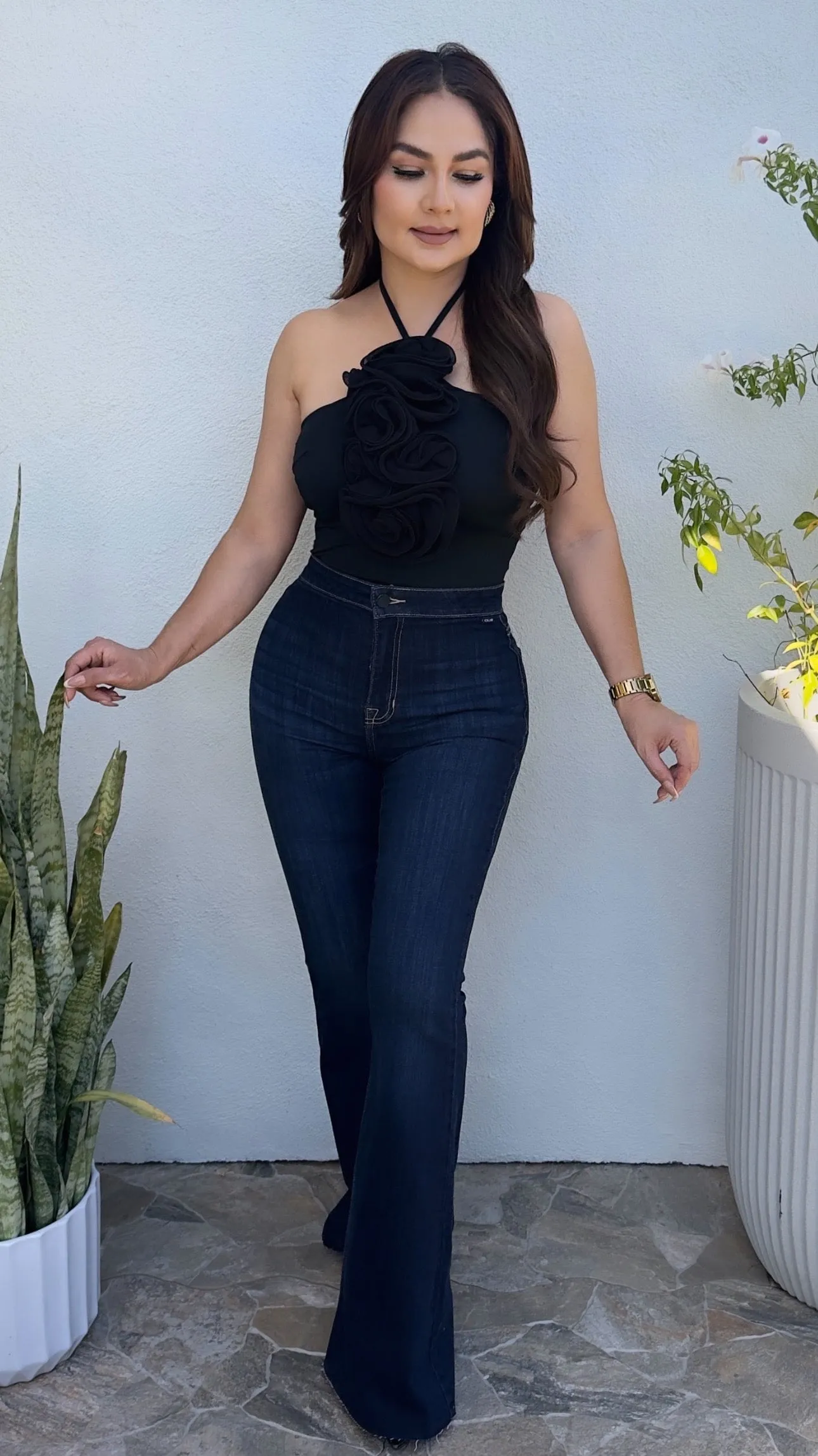 WV36808DK HIGH RISE FLARE JEANS