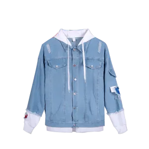 Xxxtentacion Printed Blue Denim Jacket