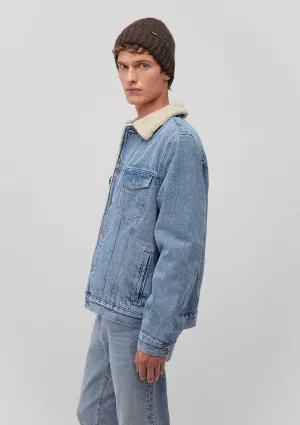 Zander Sky Blue Sherpa Classic Denim Jean Jacket